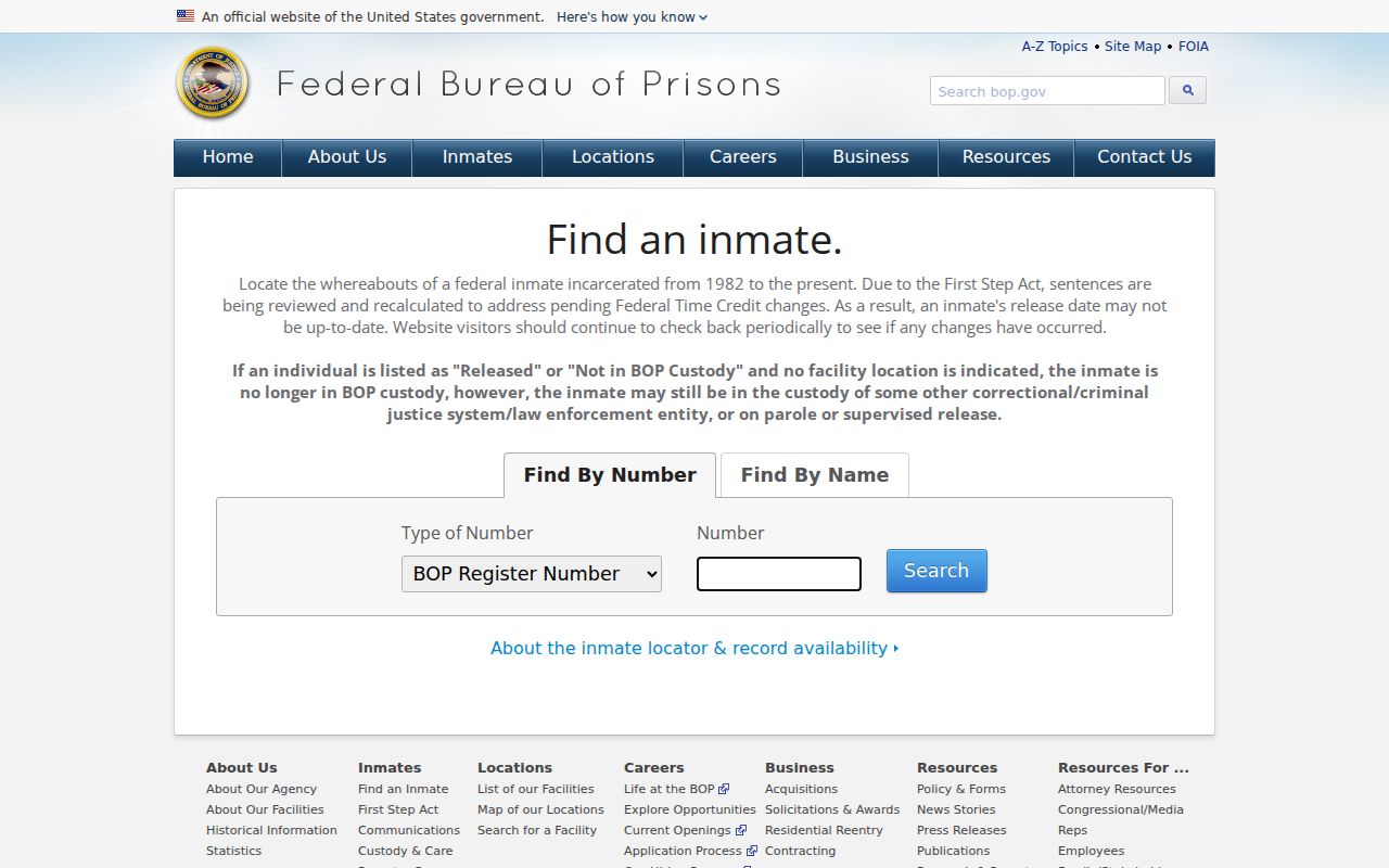 Elbert County arrest history federal inmate locator